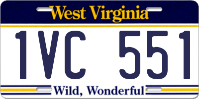 WV license plate 1VC551