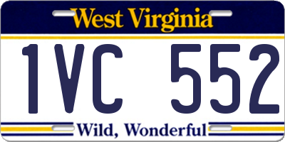 WV license plate 1VC552
