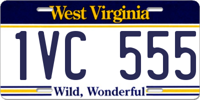 WV license plate 1VC555