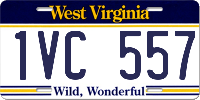 WV license plate 1VC557