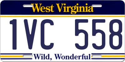 WV license plate 1VC558