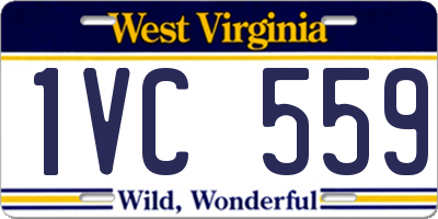 WV license plate 1VC559