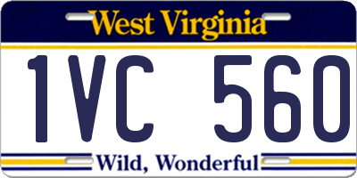WV license plate 1VC560