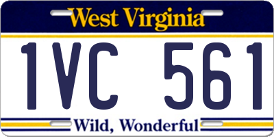 WV license plate 1VC561