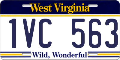 WV license plate 1VC563