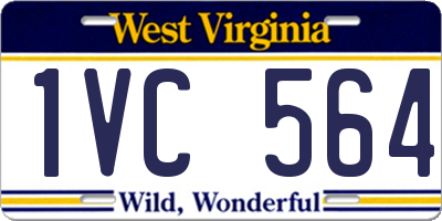 WV license plate 1VC564