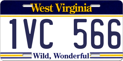 WV license plate 1VC566