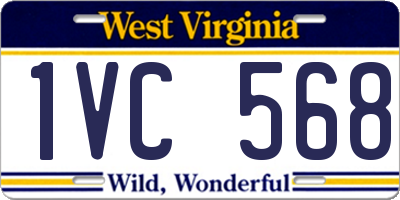WV license plate 1VC568