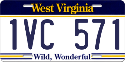 WV license plate 1VC571