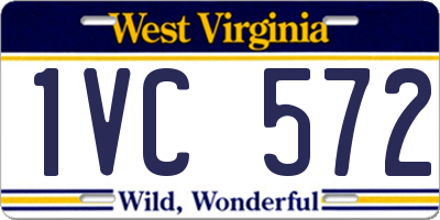 WV license plate 1VC572