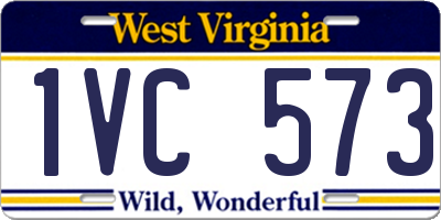 WV license plate 1VC573