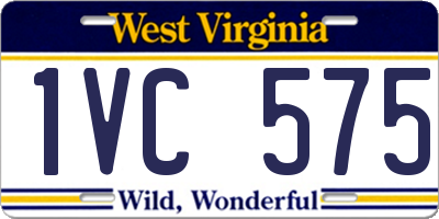 WV license plate 1VC575