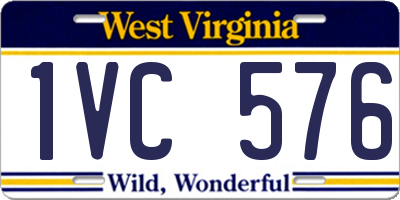 WV license plate 1VC576