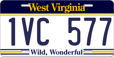 WV license plate 1VC577