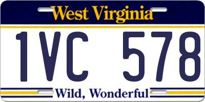 WV license plate 1VC578