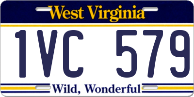 WV license plate 1VC579