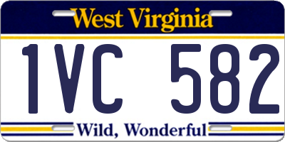 WV license plate 1VC582