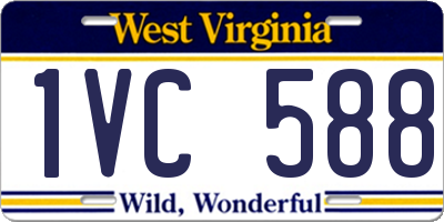 WV license plate 1VC588