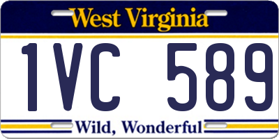 WV license plate 1VC589