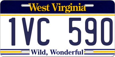 WV license plate 1VC590