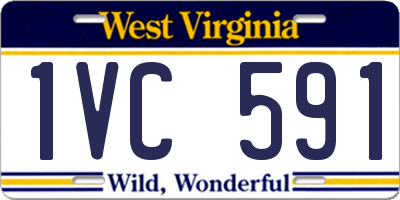 WV license plate 1VC591