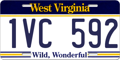 WV license plate 1VC592