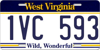 WV license plate 1VC593