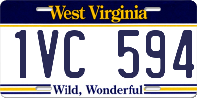 WV license plate 1VC594