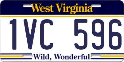 WV license plate 1VC596