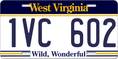WV license plate 1VC602