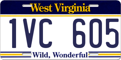 WV license plate 1VC605