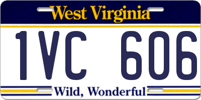WV license plate 1VC606