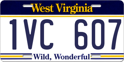 WV license plate 1VC607