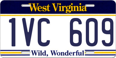 WV license plate 1VC609