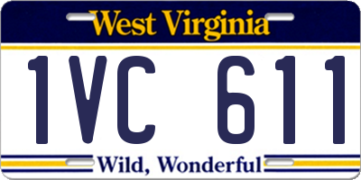 WV license plate 1VC611