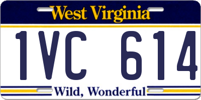 WV license plate 1VC614
