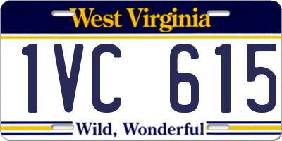 WV license plate 1VC615