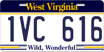 WV license plate 1VC616
