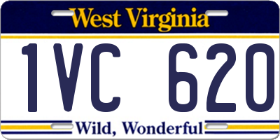 WV license plate 1VC620