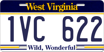 WV license plate 1VC622