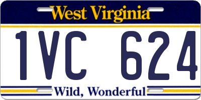 WV license plate 1VC624