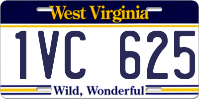 WV license plate 1VC625