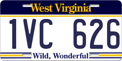 WV license plate 1VC626