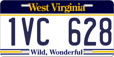 WV license plate 1VC628