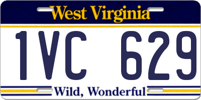 WV license plate 1VC629