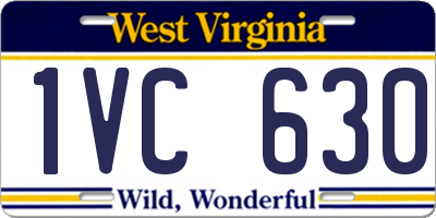 WV license plate 1VC630