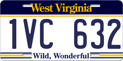 WV license plate 1VC632