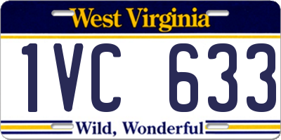WV license plate 1VC633