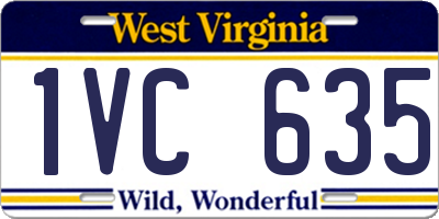 WV license plate 1VC635