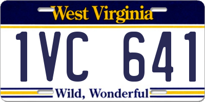 WV license plate 1VC641